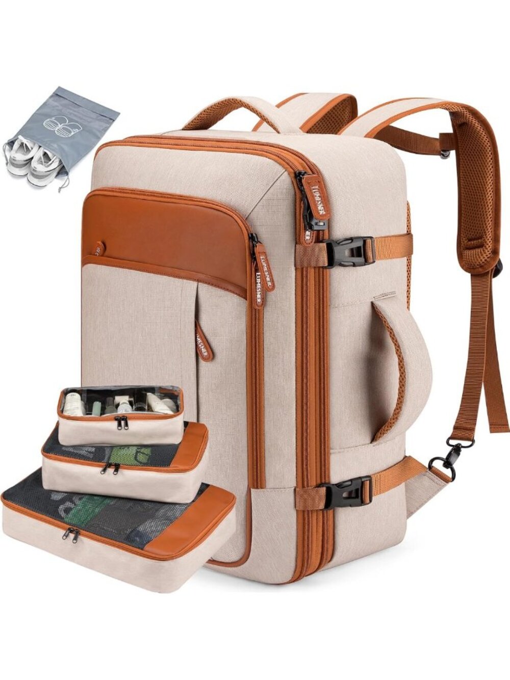 Expandable 40L Travel Backpack - Flight Approved Carry-On, Perfect for